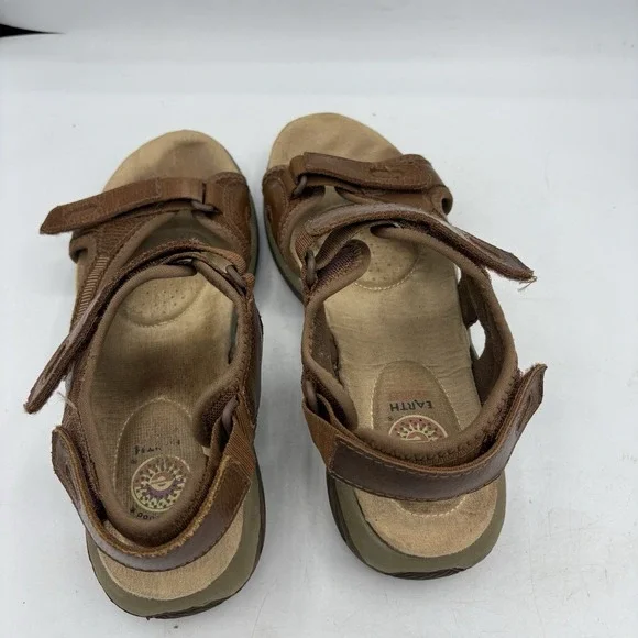 Earth Spirit Shoes Womens Size 10 Gelron 2000 Dewey Brown Leather Sandals - Picture 7 of 10